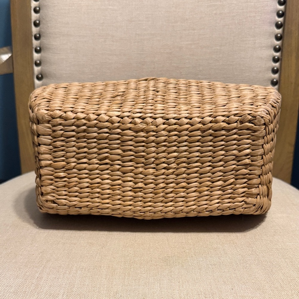 Kate Spade Brown Woven Wicker Satchel with Snakeskin Accents - Picture 11 of 16
